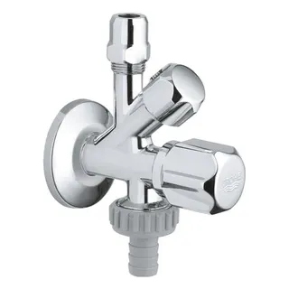 Grohe Kombi-Eckventil 1/2 x 3/8 x 3/4'' mit Schlauchanschluss, chrom