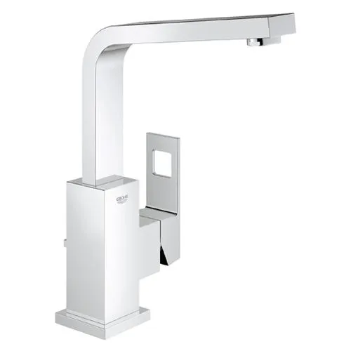 Grohe Eurocube Waschtisch Armatur mit hohem Auslauf, EcoJoy & Ablaufgarnitur chrom
