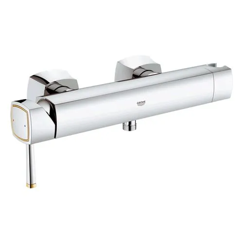 Grohe Einhand-Brausebatterie Grandera 23316 Wandmontage chrom/gold