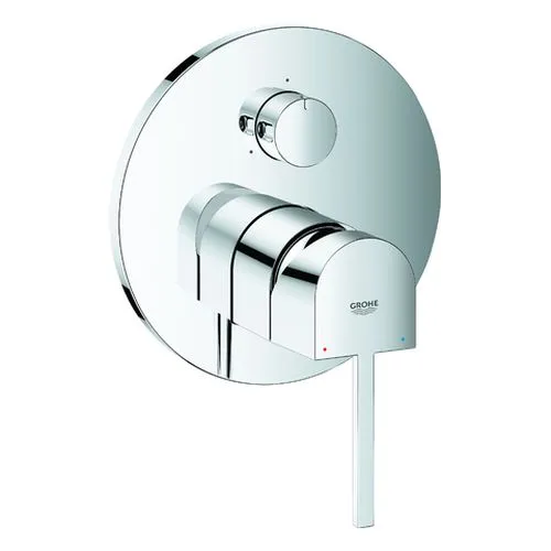 Grohe Plus Badearmatur Fertigset mit 3-Wege Umstellung (chrom)