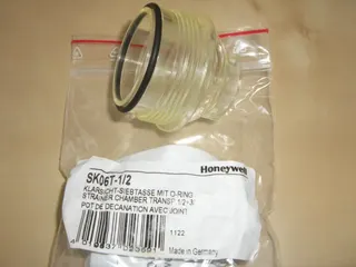 Resideo Klarsicht-Siebtasse mit O-Ring für 1/2 + 3/4 für Druckminderer