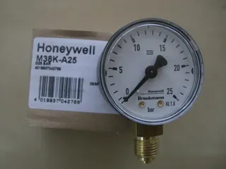 Resideo Manometer, Gehäusedurchmesser 50 mm, Anschluss G 1/4, Teilung 0 - 25 bar