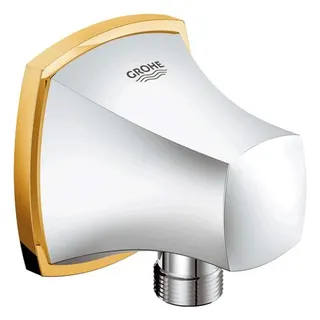 Grohe Wandanschlussbogen Grandera 27970 Außengewinde eigensicher chrom/gold
