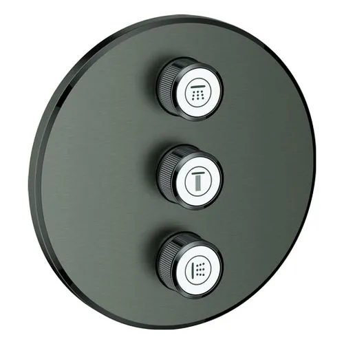 Grohe Grohtherm 3-Fach-Ventil Fertigset 29122 (hard graphite gebürstet)