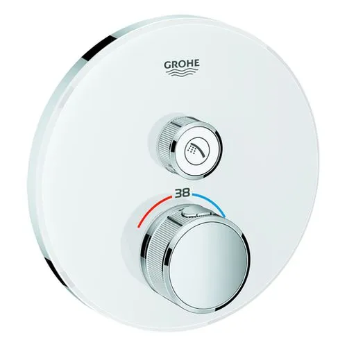Grohe Grohtherm SmartControl Thermostat mit einem Absperrventil, Moon White, Yang White