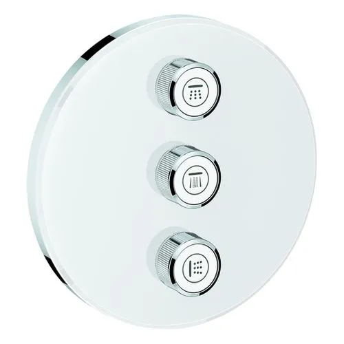 Grohe Grohtherm SmartControl 3-fach Unterputzventil rund FMS moon white