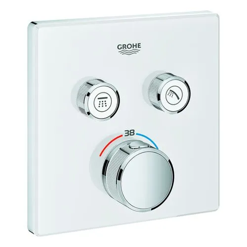 Grohe Grohtherm SmartControl Thermostat mit 2 Absperrventilen, Moon White, Yang White