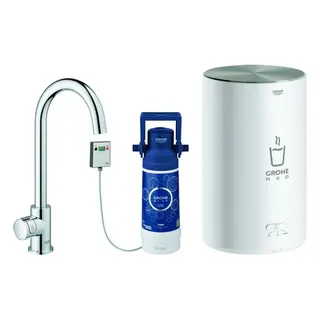 Grohe Standventil und Boiler Red Mono 30085 M-Size C-Auslauf chrom