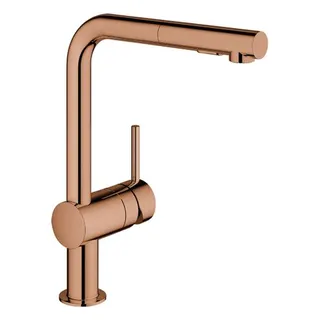 Grohe Spültischmischer Minta L-Auslauf mit ausziehbarer Spülbrause (warm sunset)