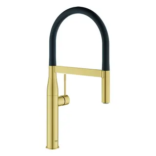 Grohe Essence Spültischmischer mit ausziehbarer Profibrause (cool sunrise gebürstet)