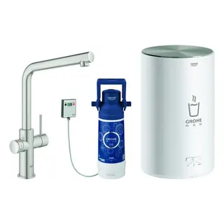 Grohe Armatur und Boiler Red Duo 30327 30327 M-Size L-Auslauf supersteel