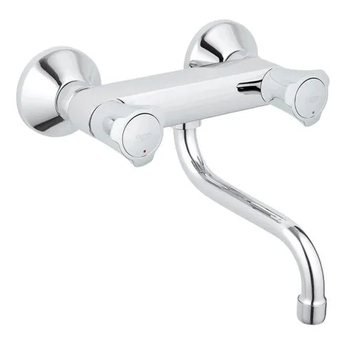 Grohe Costa 2-Griff Küchen Armatur Wandmontage schwenkbar chrom