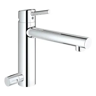 Grohe Concetto Spültisch Armatur, mittelhoher Auslauf, Absperrventil, chrom