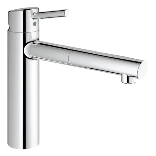 Grohe Concetto Spültisch Armatur, Niederdruck, ausziehbarer Mousseur chrom