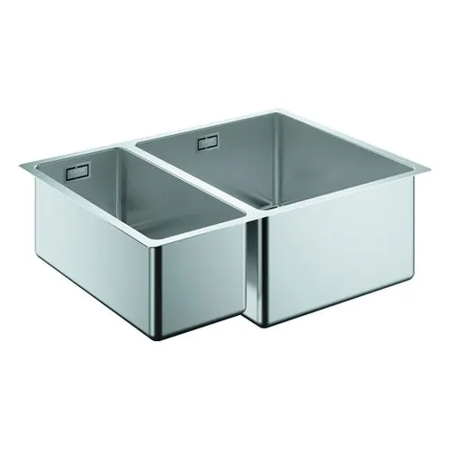 Grohe K700 Edelstahlspüle für Unterbau mit 2 Becken (satin)