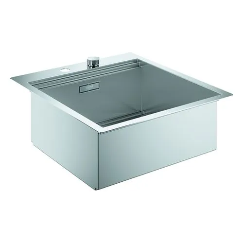 Grohe K800 Edelstahlspüle (satin), 1 Becken, flächenbündig