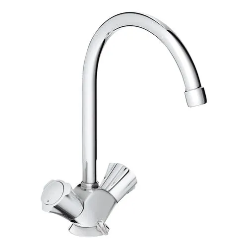 Grohe Costa 2-Griff Spültisch Armatur für offene Warmwasserbereiter, chrom