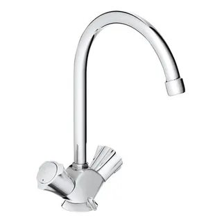 Grohe Costa 2-Griff Spültisch Armatur für offene Warmwasserbereiter, chrom
