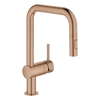 Grohe Spültischmischer Minta U-Auslauf mit Spülbrause (warm sunset gebürstet)