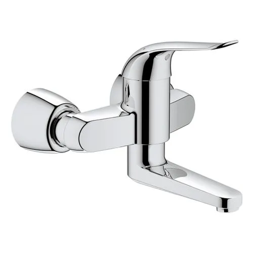 Grohe Euroeco Special Einhand Waschtisch-Armatur für Wandmontage absperrbar chrom