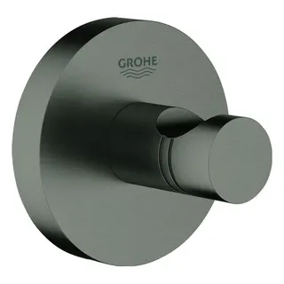 Grohe Essentials Bademantelhaken Metall, hard graphite gebürstet