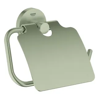 Grohe WC-Papierhalter Essentials 40367 mit Deckel nickel gebürstet