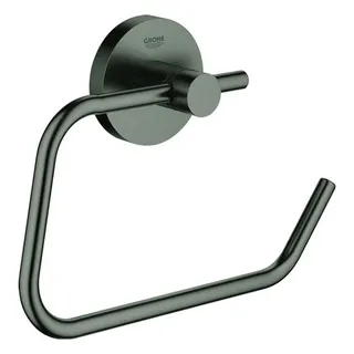 Grohe Essentials WC Papierhalter ohne Deckel (hard graphite gebürstet)