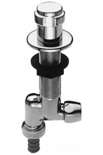 Grohe WAS Ventil EGALUX bis 50mm mit Schlauchanschluß und RV chrom für Untertisch