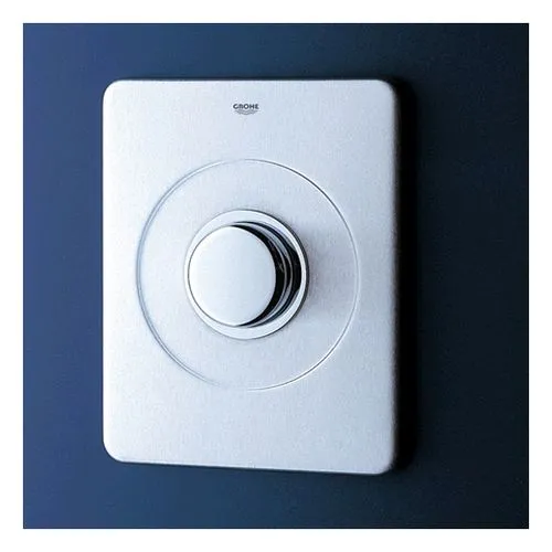 Grohe Deckplatte 43193 Edelstahl mit Druckknopfbetätigung