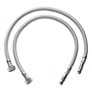 Grohe Druckschlauch (2 Stück) 3/8"x 484 mm, 45484 chrom