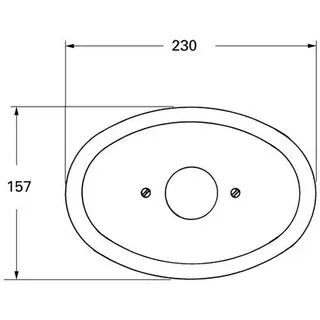 Grohe Rosette 08365 L:230 B:157 für Grohmix chrom – Bild 2