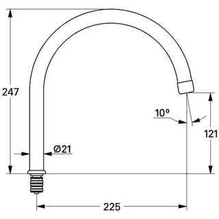 Grohe Auslauf 225 x121 13049, chrom – Bild 2