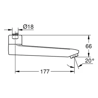 Grohe Auslauf 13138 Ausladung 175 mm, chrom – Bild 2