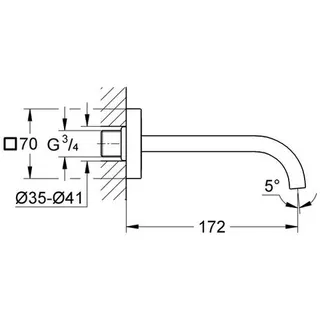 Grohe Allure Wanneneinlauf 172 mm chrom – Bild 2