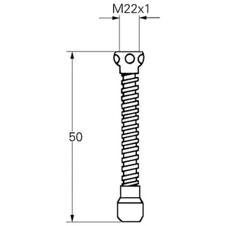 Grohe Schlauchauslauf 13911 Innengewinde M22x1 mit Mousseur, chrom – Bild 2