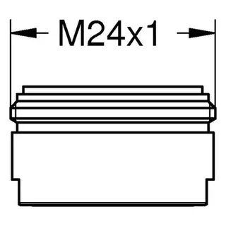 Grohe Spar-Laminarstrahlregler 13955 7,8 l/min bei 3,5 bar AG M24 x 1, chrom – Bild 2