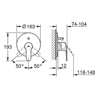Grohe Eurostyle Cosmopolitan Unterputz Badearmatur Fertigset – Bild 2