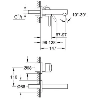 Grohe Concetto 2-Loch Waschtisch Fertigset chrom – Bild 2