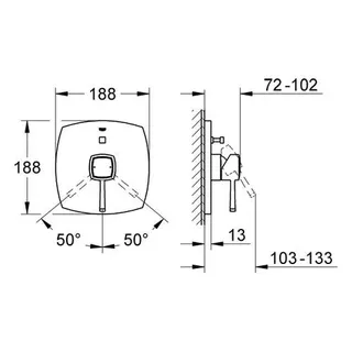 Grohe Grandera Badearmatur Fertigmontageset – Bild 2