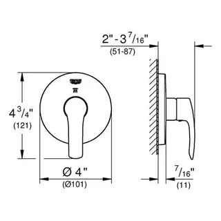Grohe Eurosmart 3-Wege Umstellung Fertigmontageset – Bild 2