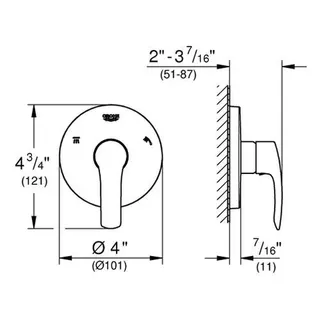 Grohe Eurosmart 5-Wege Umstellung Fertigmontageset – Bild 2