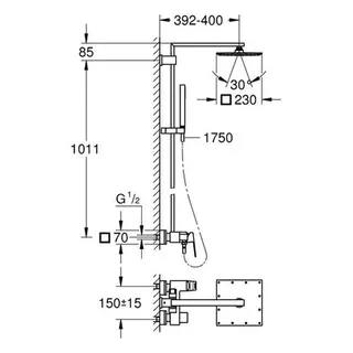 Grohe Euphoria Cube XXL System 230 Duschsystem mit Einhandmischer – Bild 2