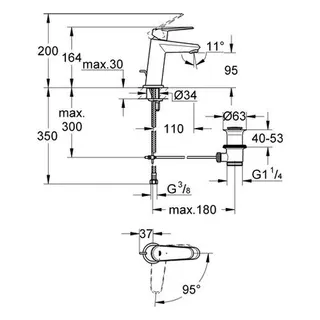 Grohe Eurodisc C Waschtisch Armatur kleine Ausführung chrom – Bild 2