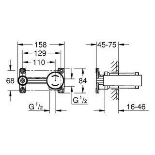 Grohe Einhand Unterputz Universal Einbaukörper, DN 15 – Bild 2
