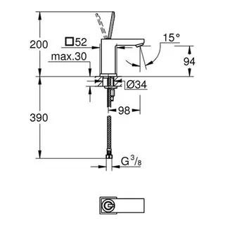 Grohe Eurocube Joy Waschtisch Armatur, S-Size – Bild 2
