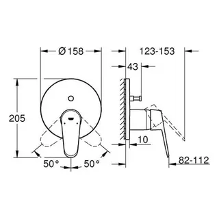 Grohe Eurodisc Cosmopolitan Wannenmischer Unterputz Fertigset 24056 (chrom) – Bild 2