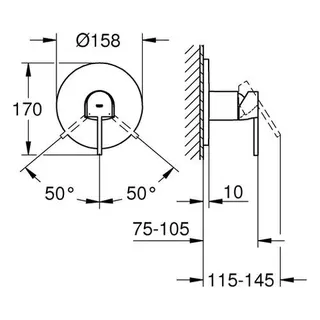 Grohe Plus Duscharmatur Unterputz Fertigset (chrom) – Bild 2