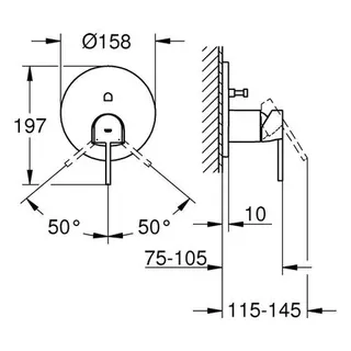 Grohe Plus Badearmatur Unterputz Fertigset (chrom) – Bild 2