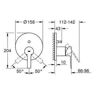 Grohe Lineare Wannenmischer Unterputz-Fertigset 24064 (chrom) – Bild 2