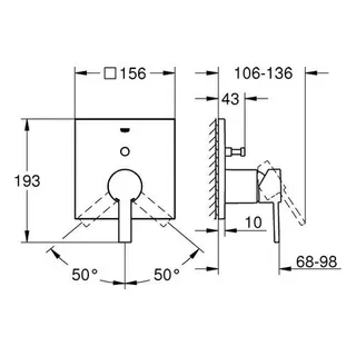 Grohe Allure Wannenmischer Unterputz-Fertigset 24070 (chrom) – Bild 2